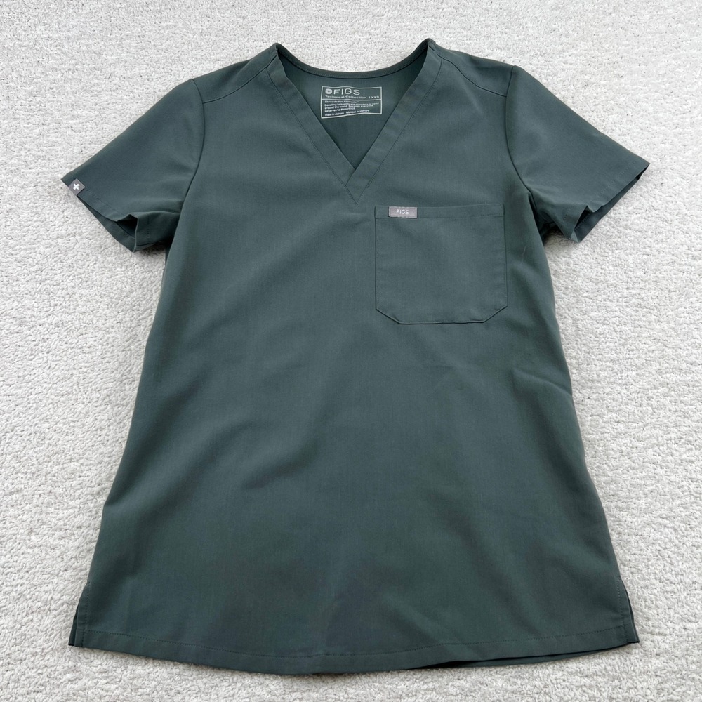 Figs Women's Scrub Set in Dark Green - Picture 2 of 16